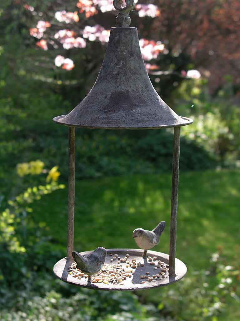 Aged Metal Birdfeeder - Image 3