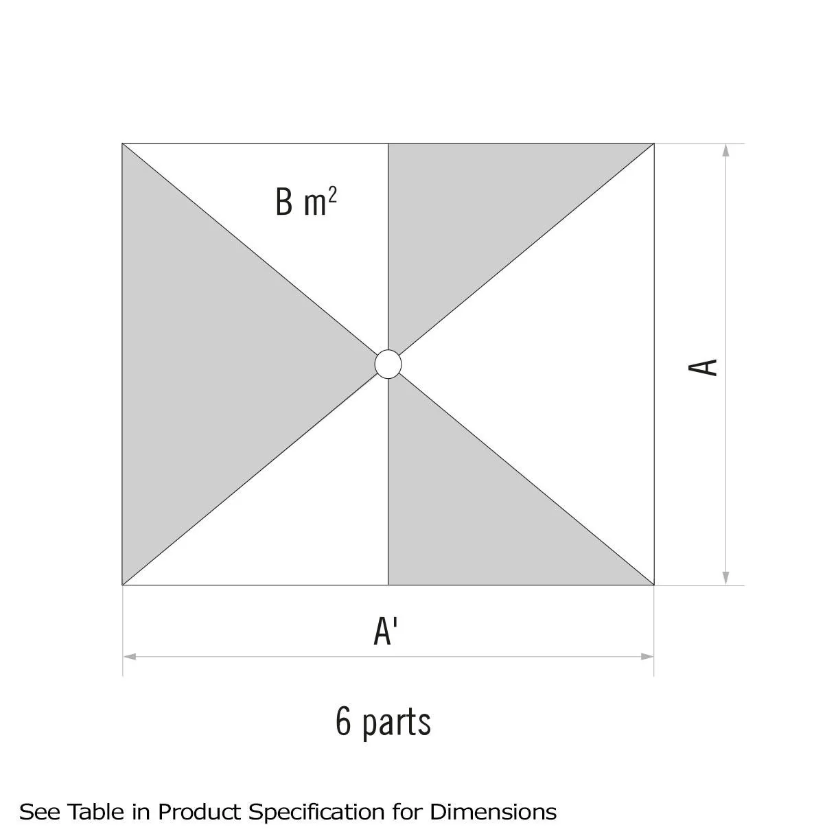 AluSmart Rectangular Centre Pole Parasols - Image 5