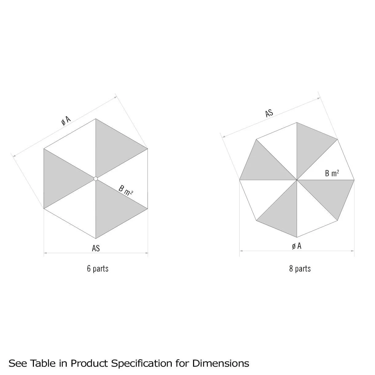 AluSmart Round Centre Pole Parasols - Image 4