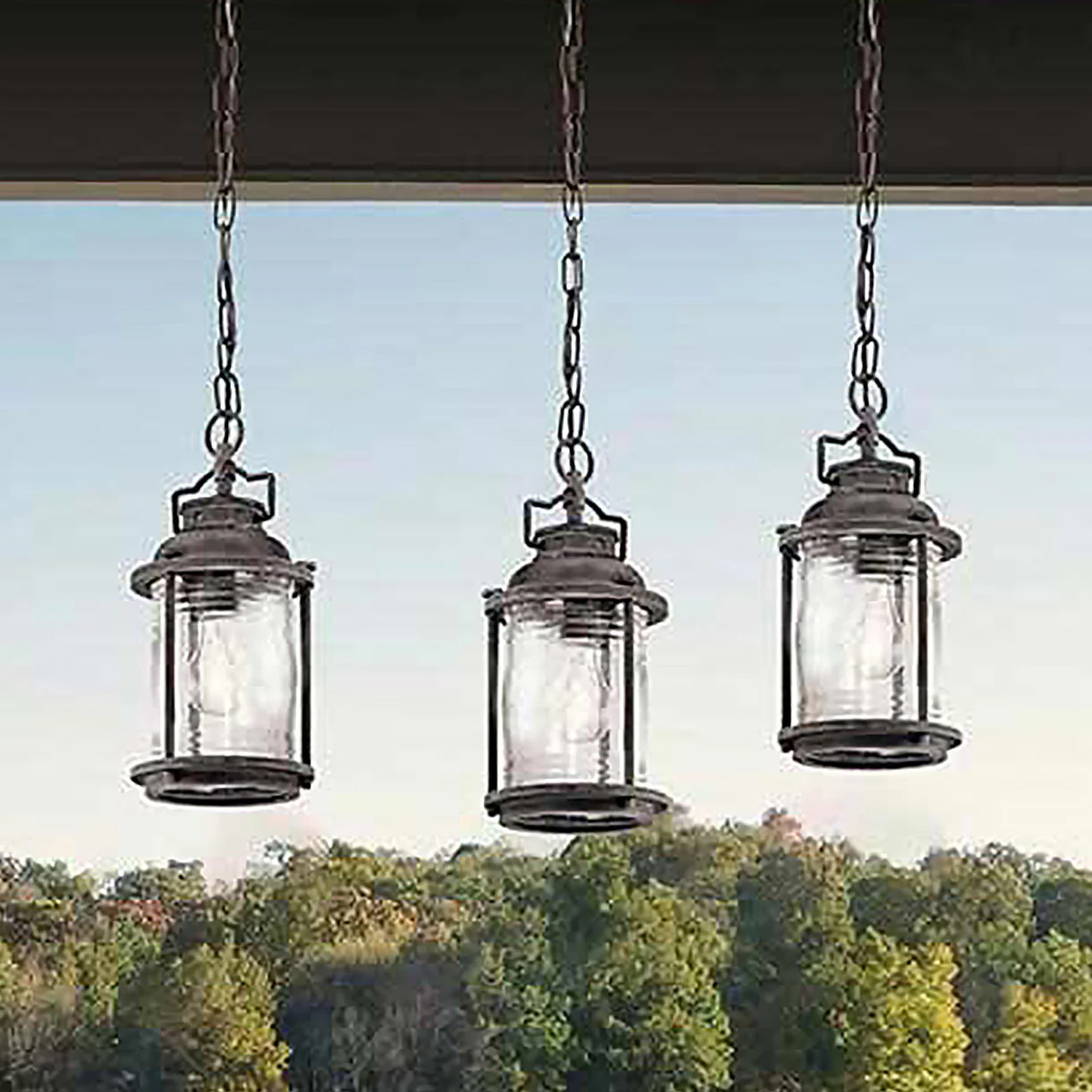 Ashland Bay Small Chain Lantern - Image 3
