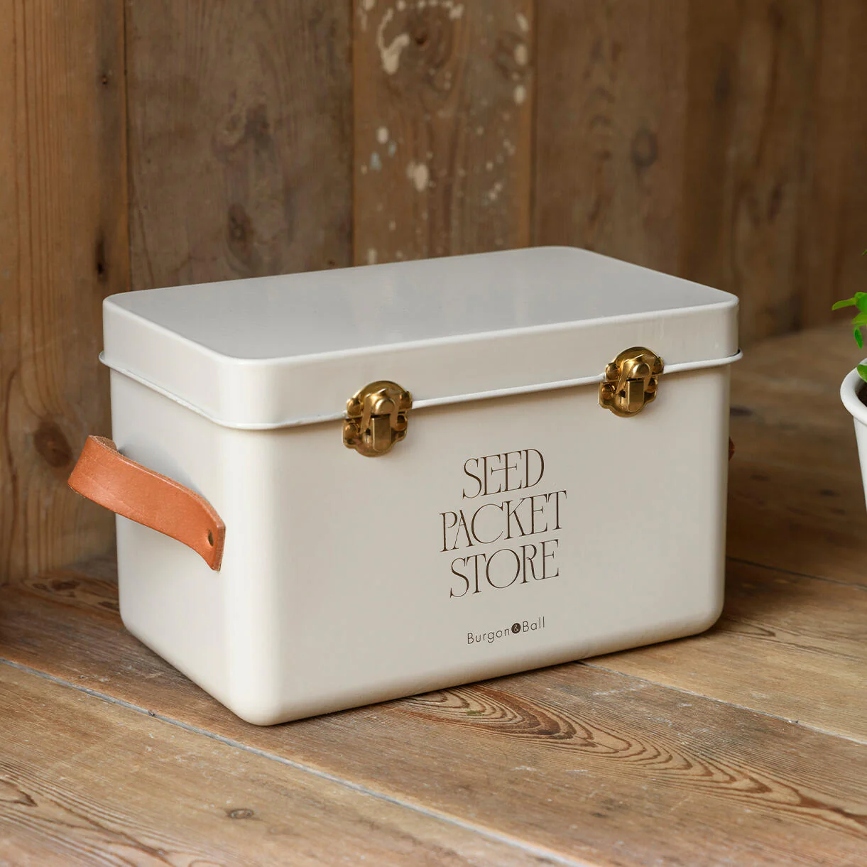 Classic Leather Handled Seed Storage Tins - Image 5