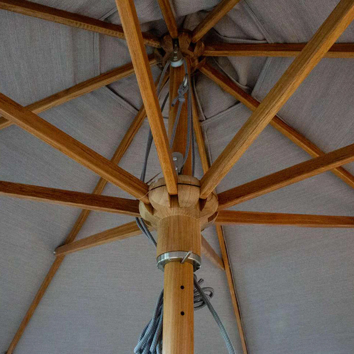 Classic Teak Parasol - Image 2