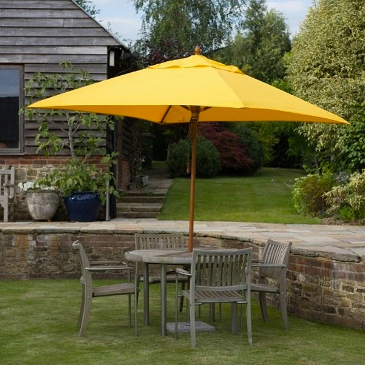 Classic Wood Framed 2.2m Square Parasols - Image 2