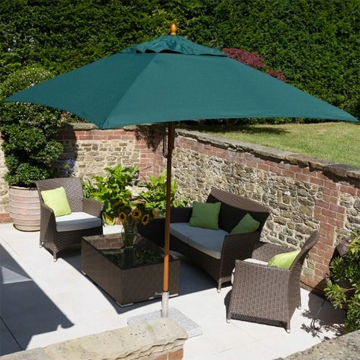 Classic Wood Framed 2.2m Square Parasols - Image 3