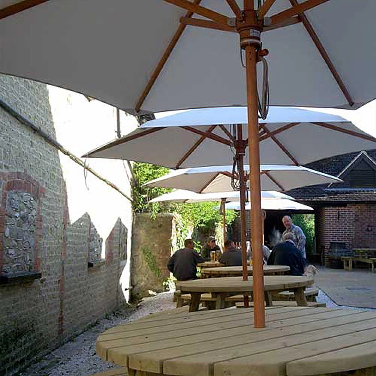 Classic Wood Framed 3.2m Round Parasols - Image 6