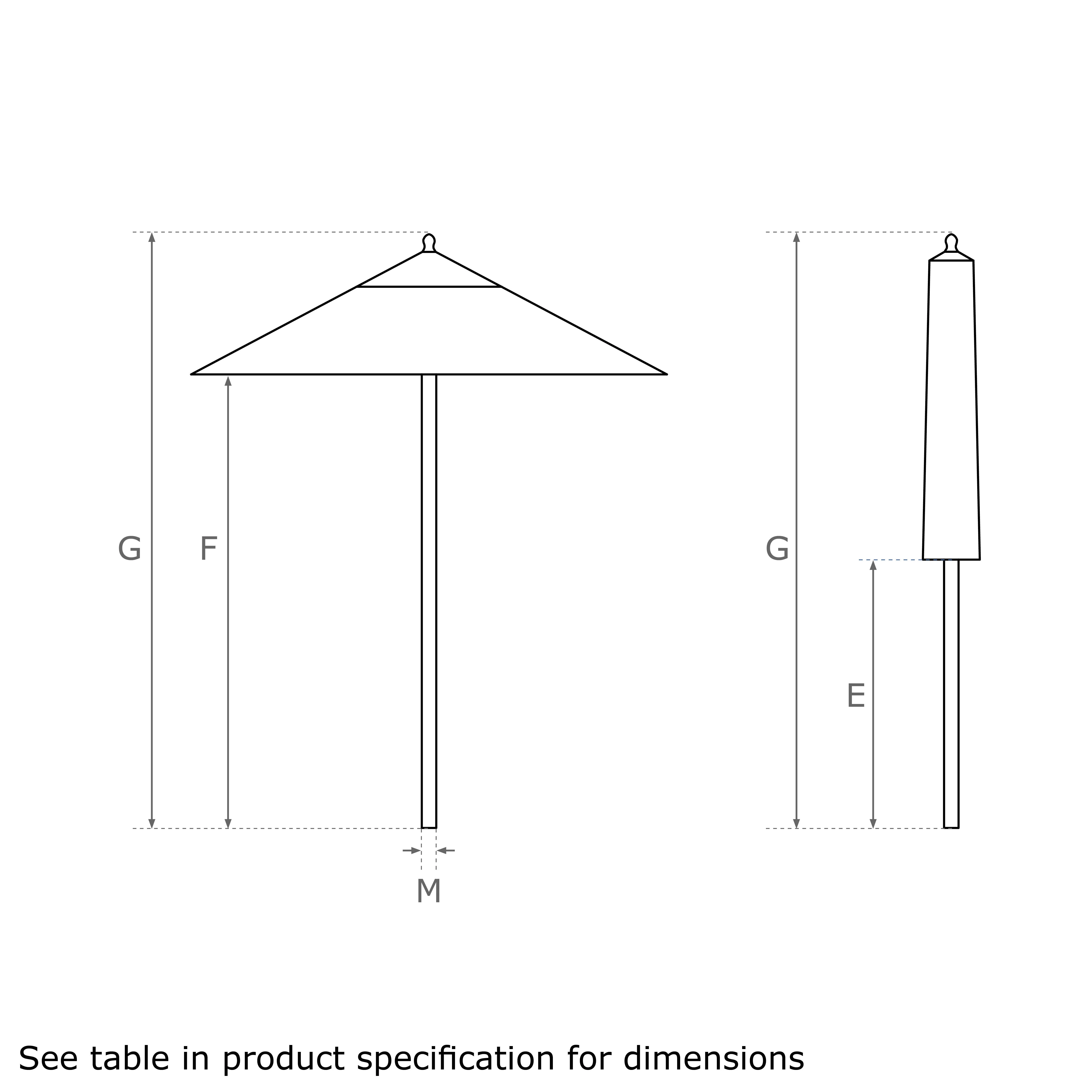 Classic Wood Framed Rectangle Parasols - Image 3