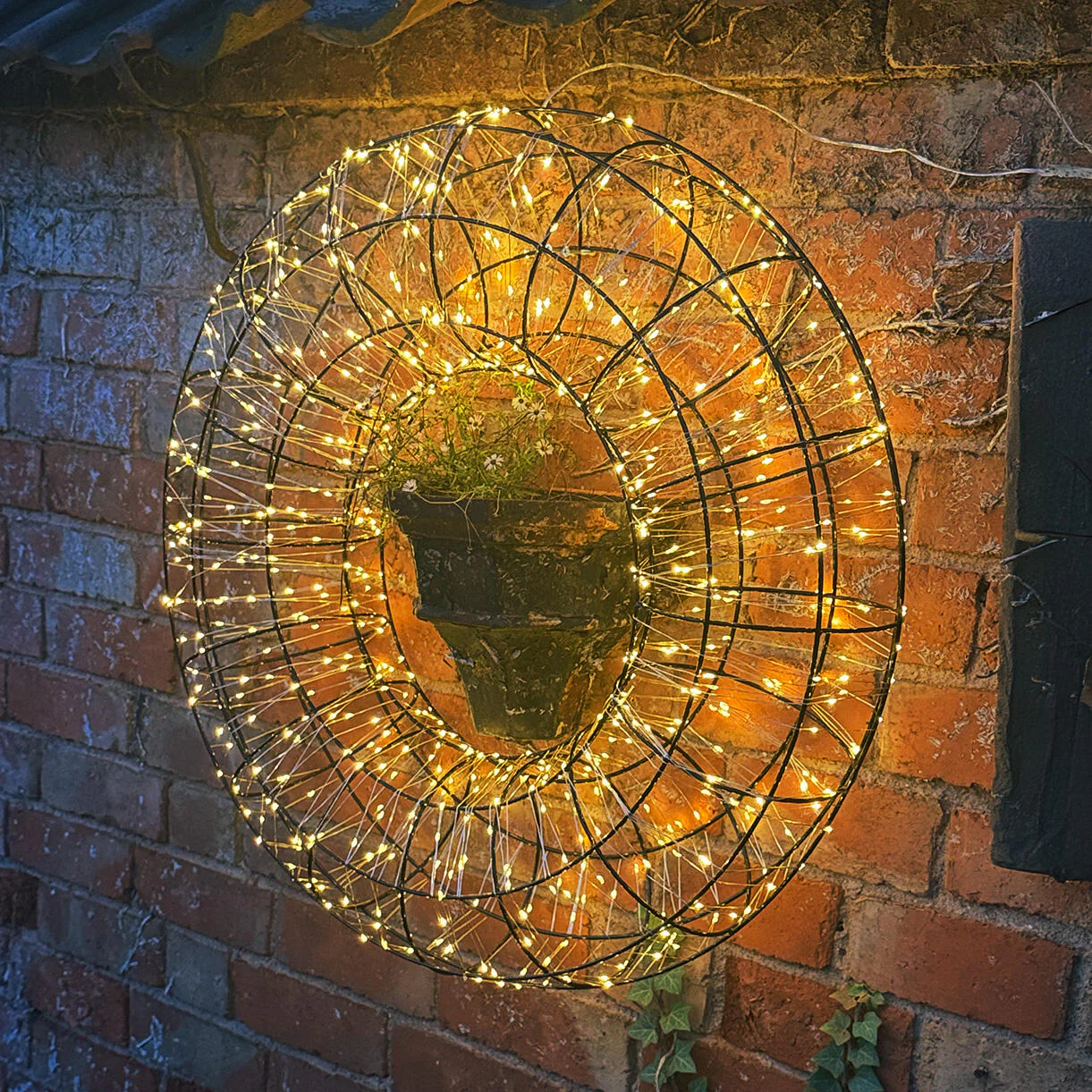 Oversized Outdoor Illuminated LED Wreath - Image 2
