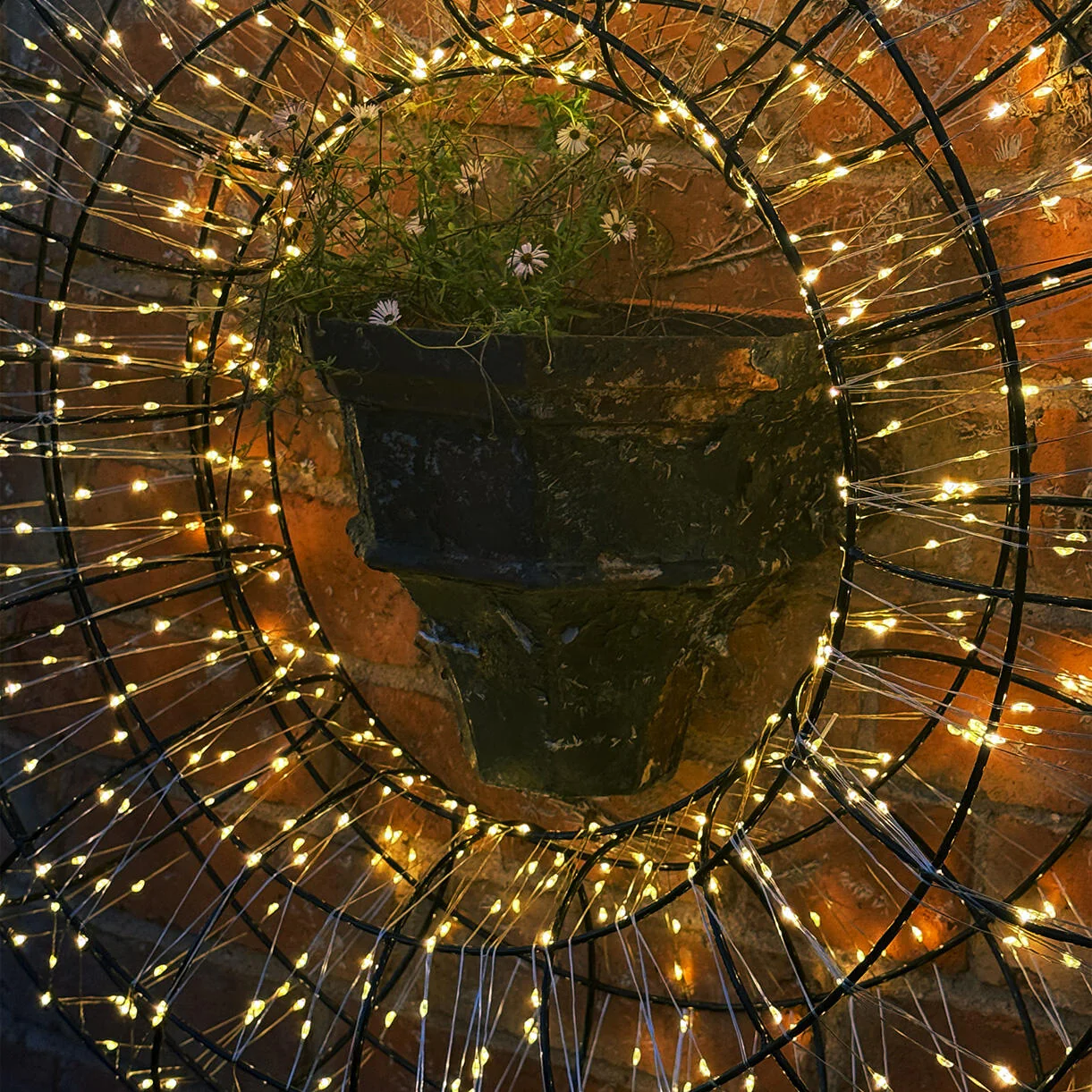 Oversized Outdoor Illuminated LED Wreath - Image 3