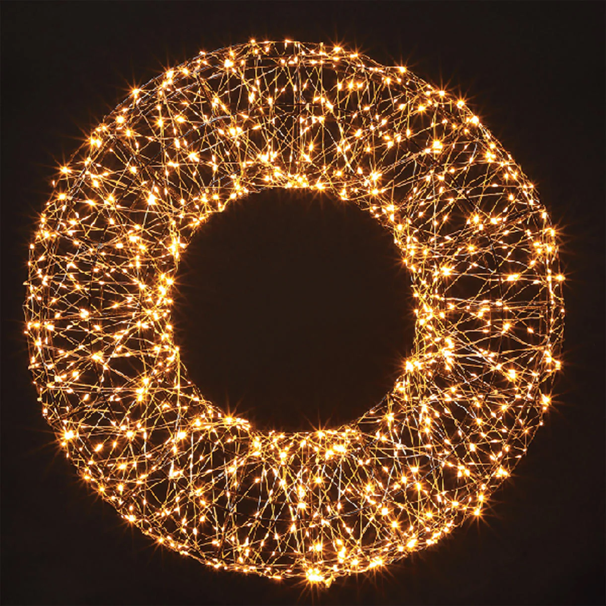Oversized Outdoor Illuminated LED Wreath - Image 5