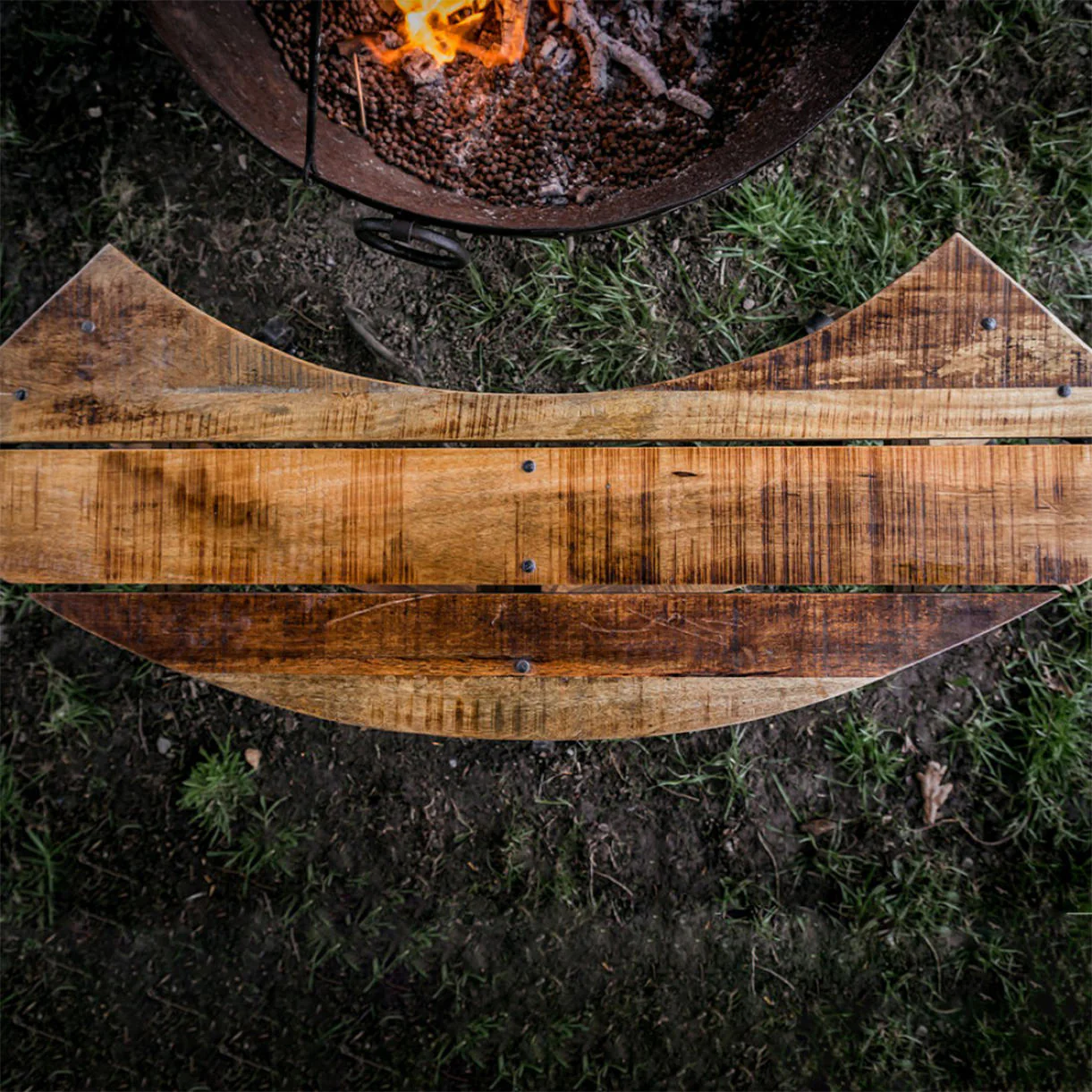 Curved Fire Bowl Bench - Image 3