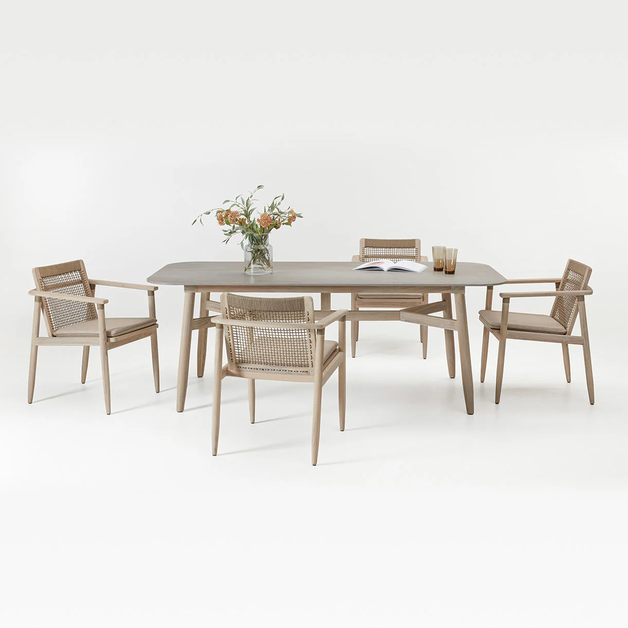 David Aged Teak Dining Table - Image 3