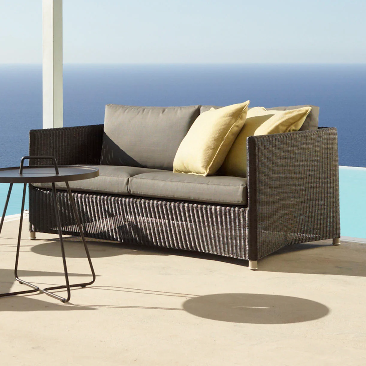 Diamond Weave 2 Seater Sofa Outdoor Lounge - Image 3