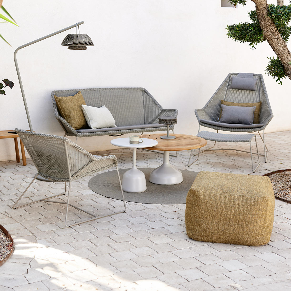 Divine Fabric Outdoor Footstool - Image 3