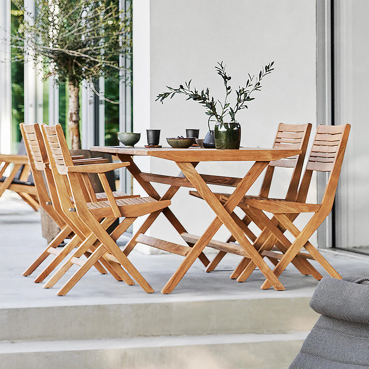 Flip Teak Folding Chair - Image 4