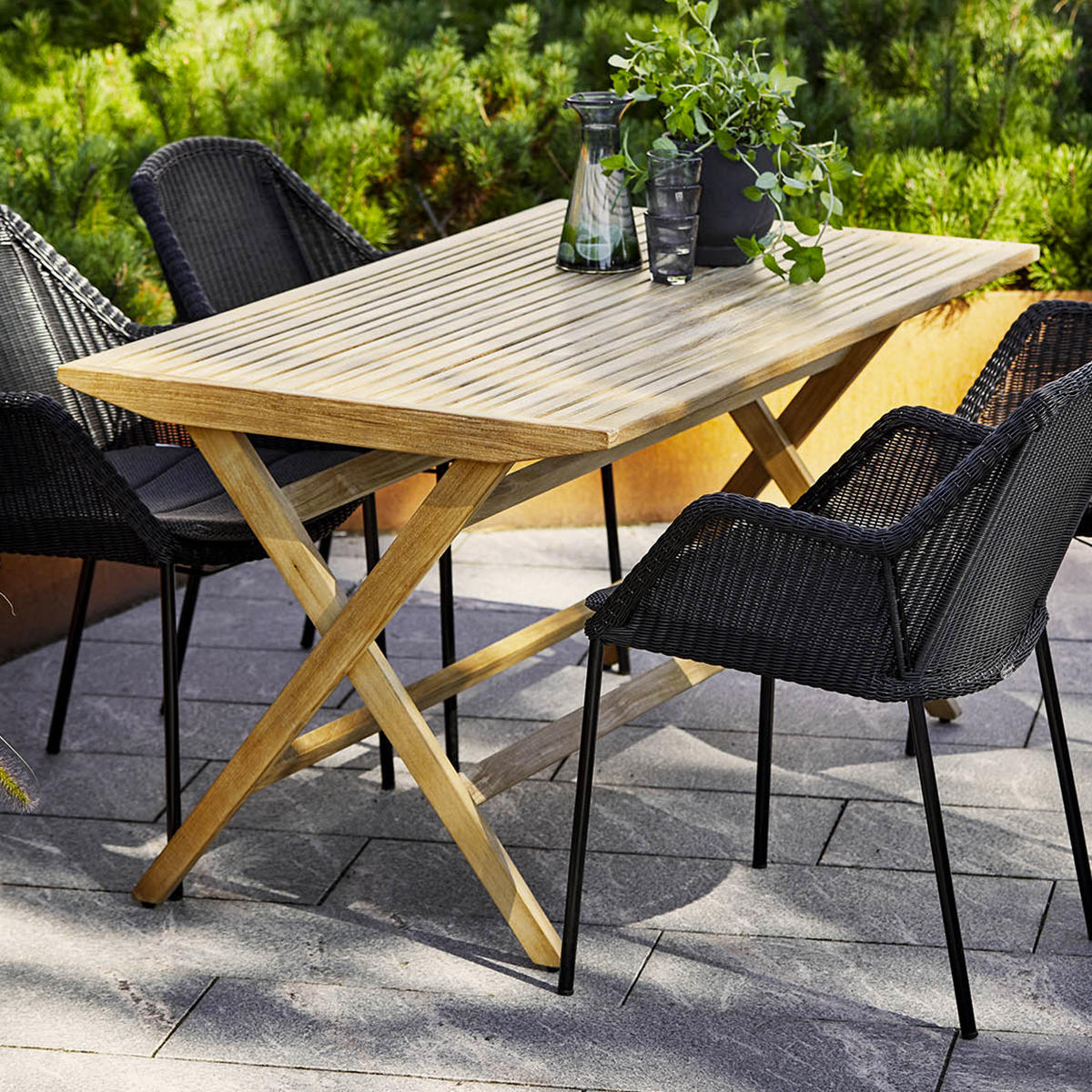 Flip Teak Folding Dining Table - Image 5