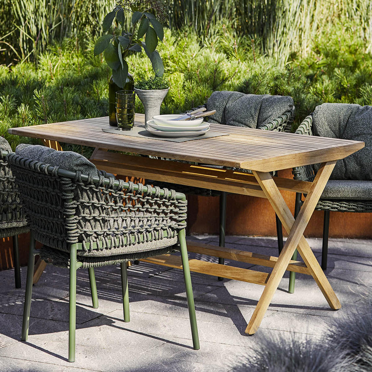 Flip Teak Folding Dining Table - Image 6