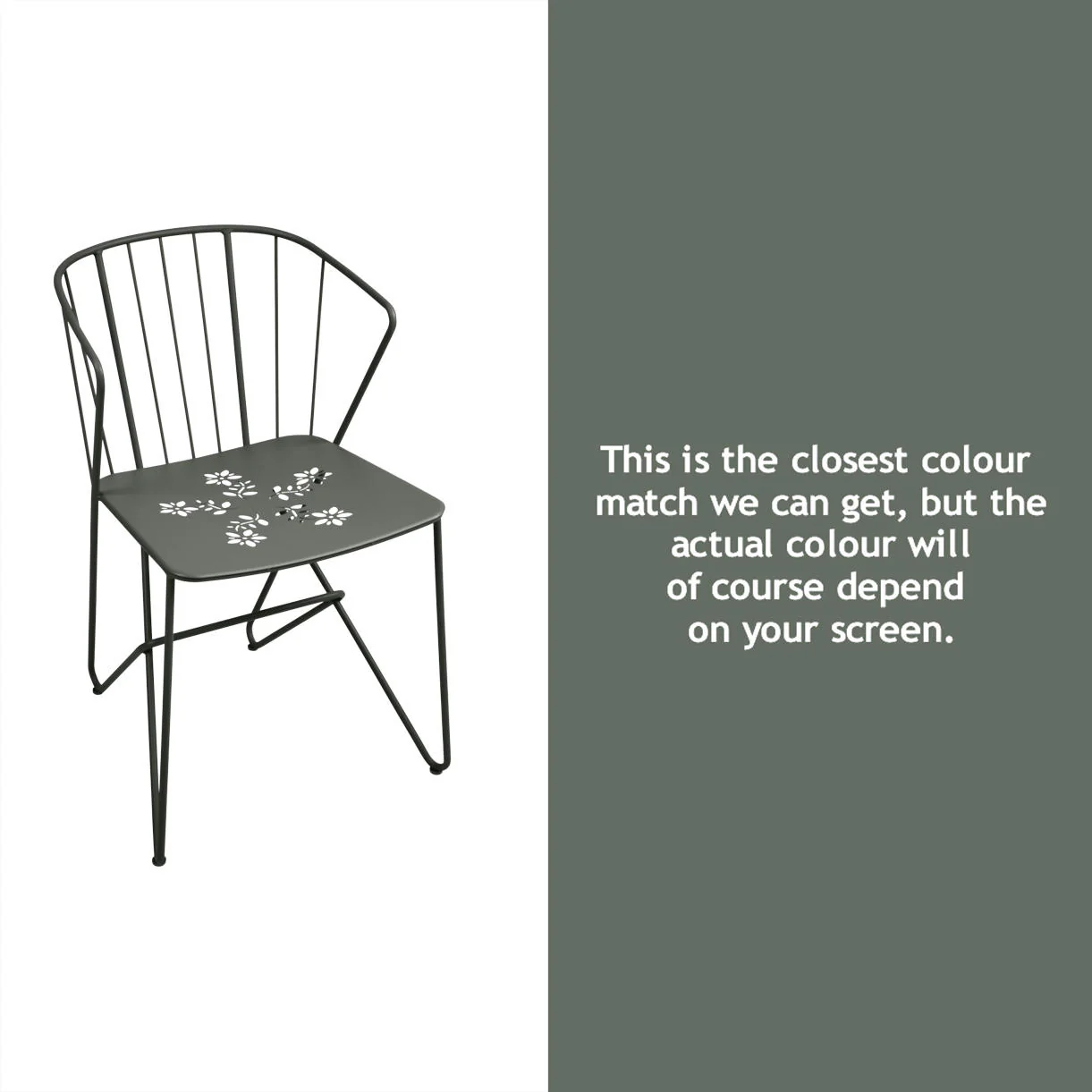 Flower Chair with Patterned Seat - Image 12