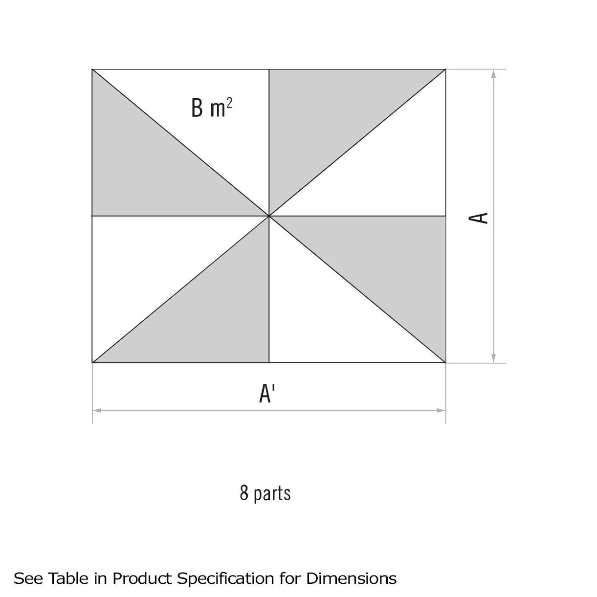 Fortello LED Rectangular Parasol - Image 3