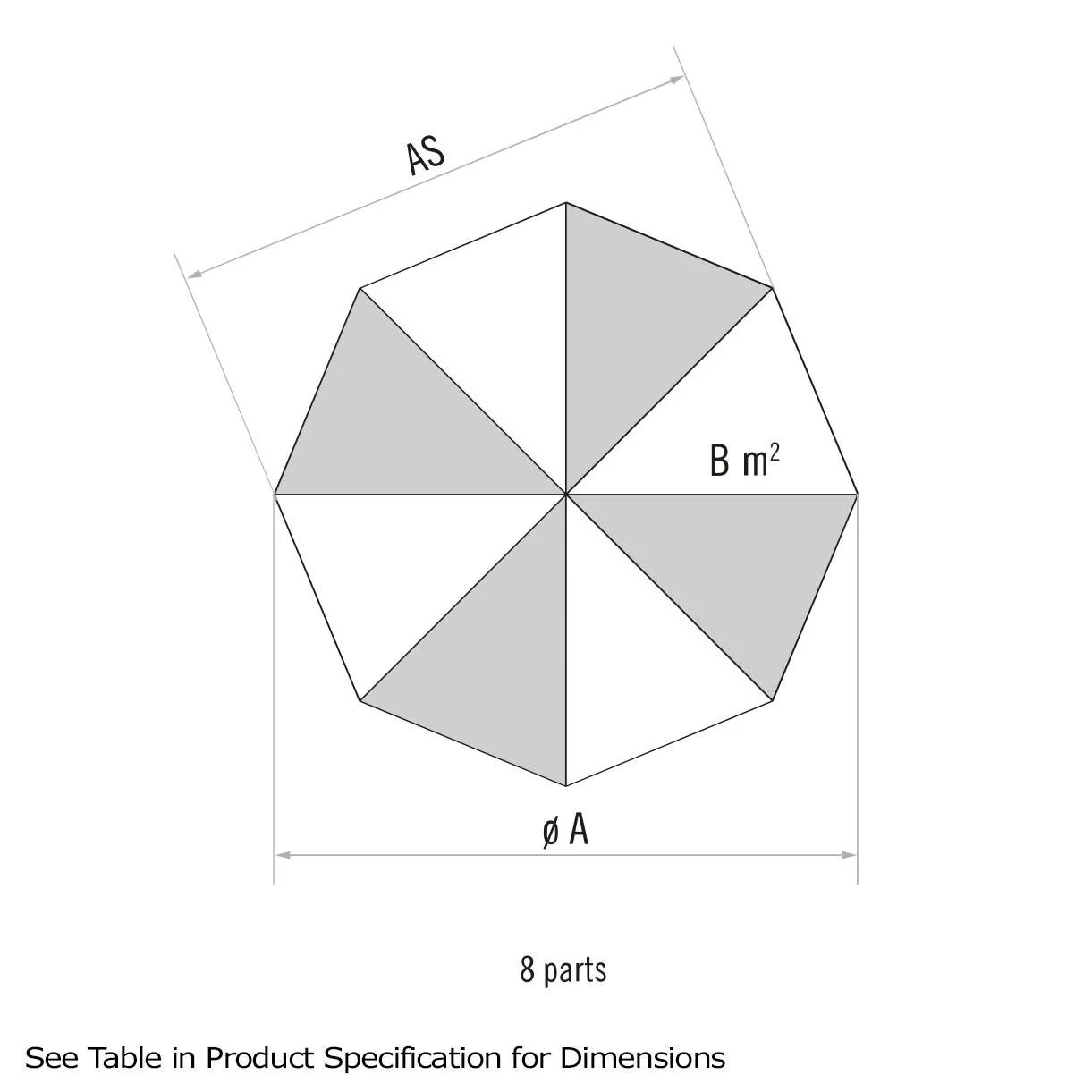 Fortello LED Round Parasol - Image 4
