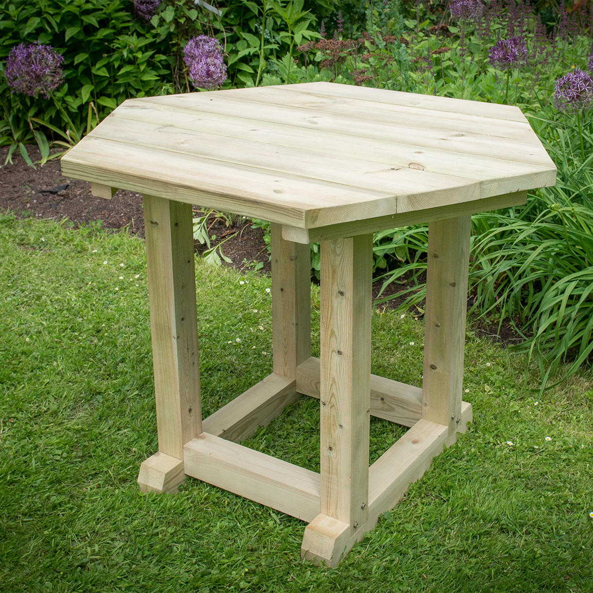 Furnished Timber Roofed Hexagonal 3m Gazebo - Image 3