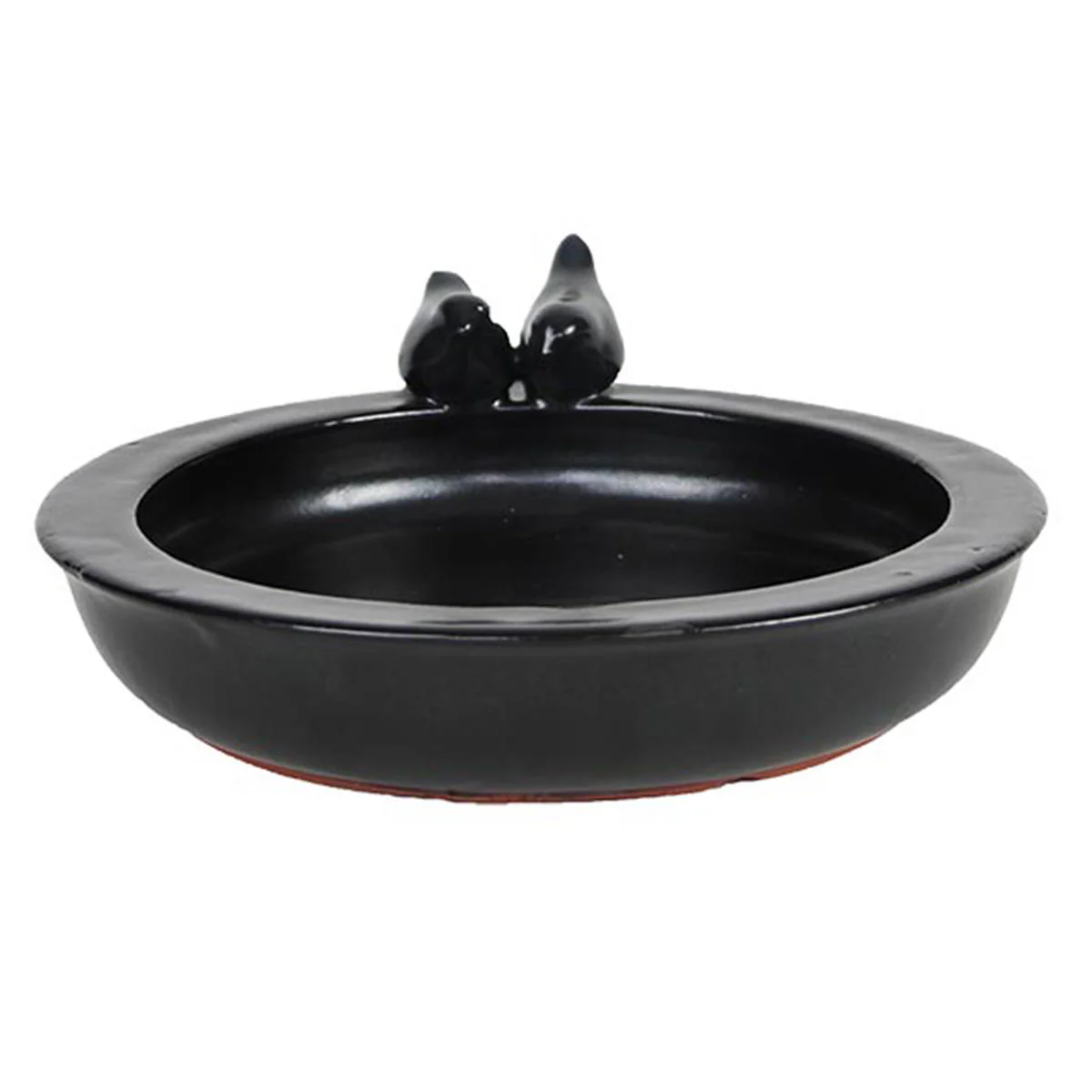 Glazed Bird Bath with Birds - Image 7