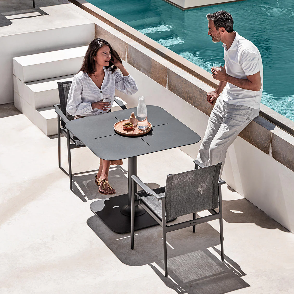 Gloster 180 Dining Chairs with Arms - Image 4