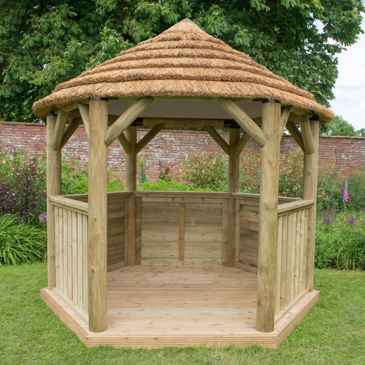 Thatched Hexagonal 3m Gazebos - Image 9