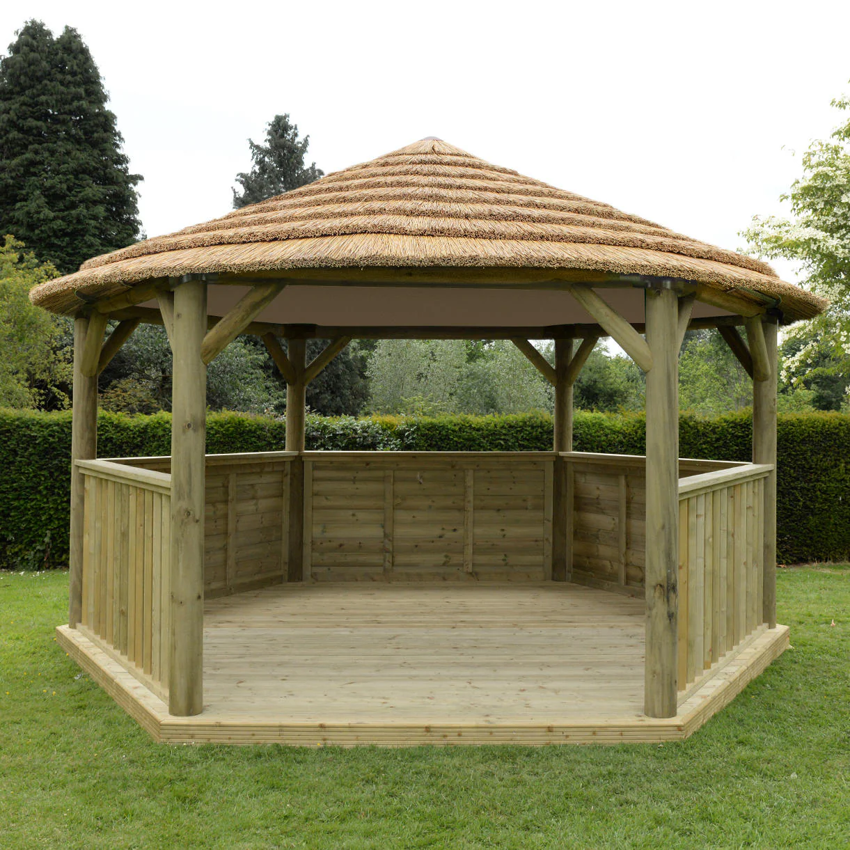 Thatched Hexagonal 4.7m Gazebos - Image 8