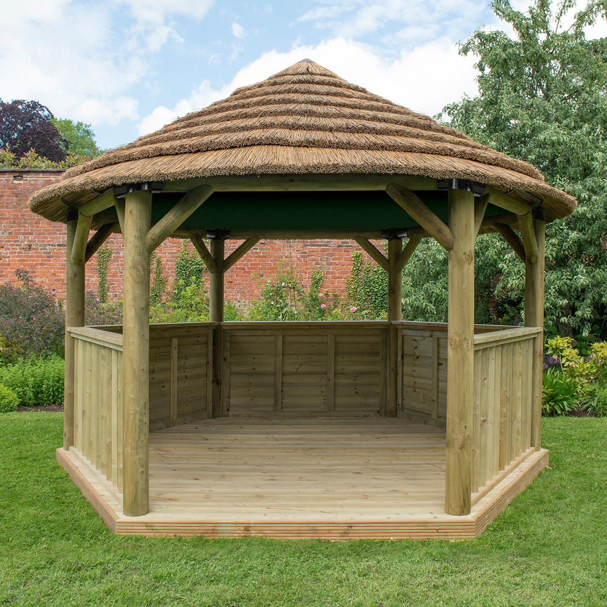 Thatched Hexagonal 4m Gazebos - Image 7