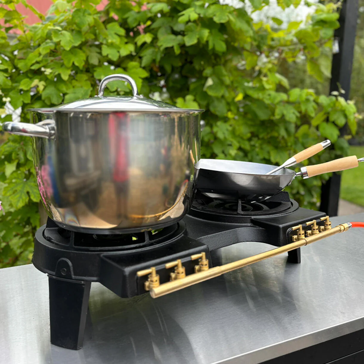 Hot Wok Double Burner Outdoor Gas Stove - Image 3