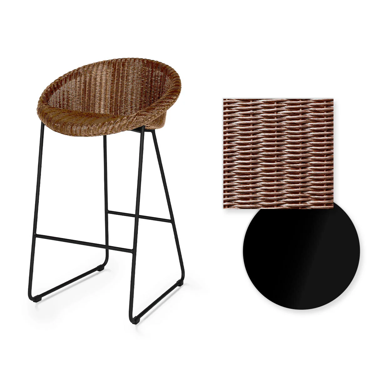 Joe Indoor Counter Stool Black Sled Base - Image 20