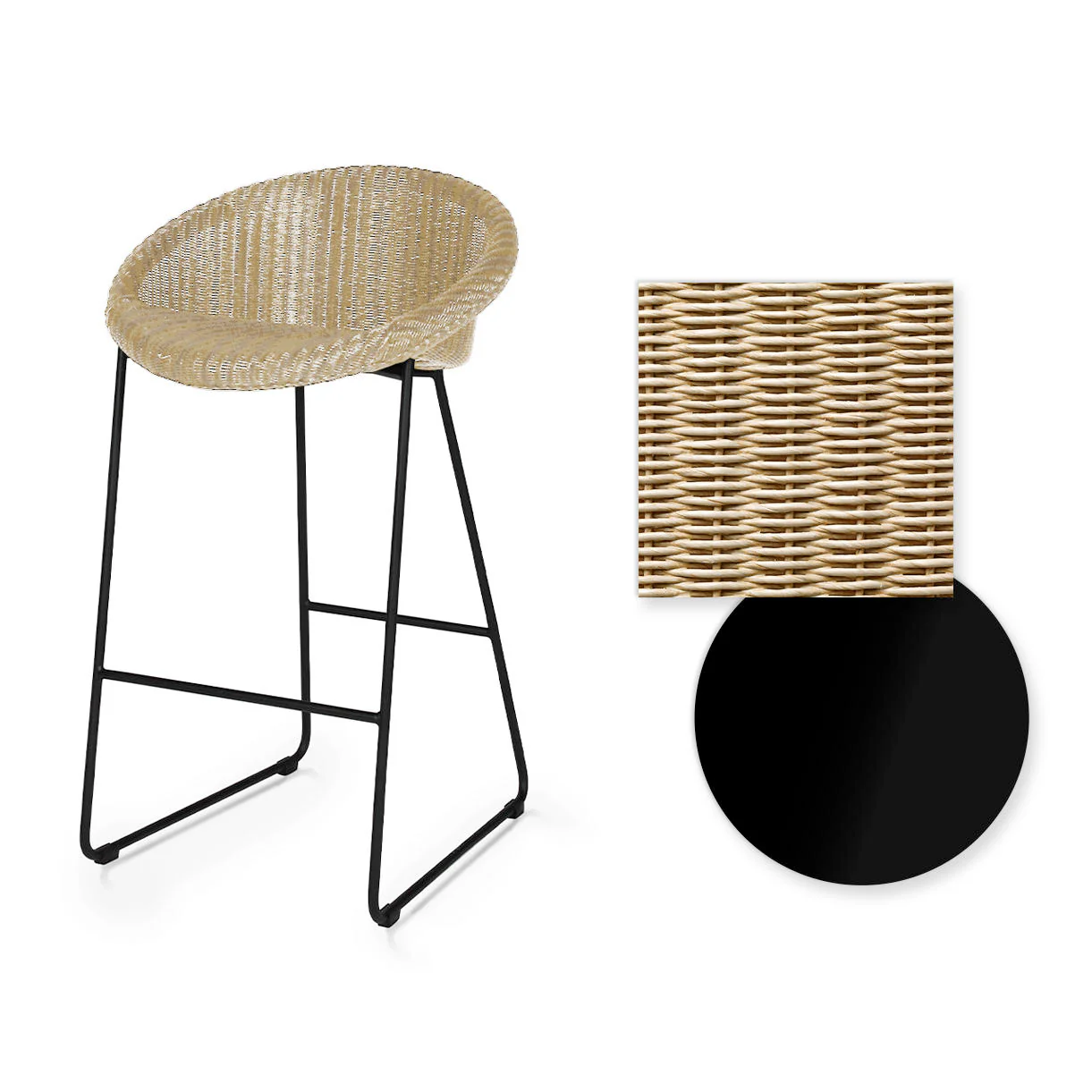 Joe Indoor Counter Stool Black Sled Base - Image 5