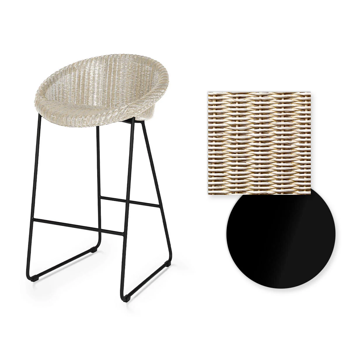 Joe Indoor Counter Stool Black Sled Base - Image 8