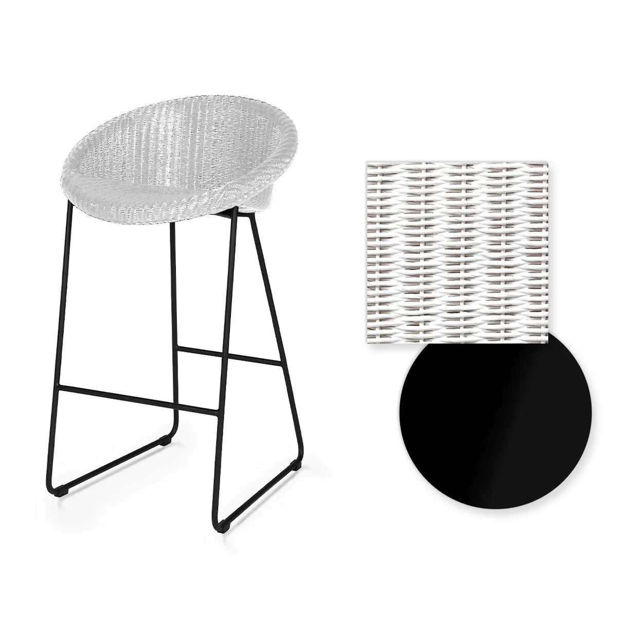 Joe Indoor Counter Stool Black Sled Base - Image 9