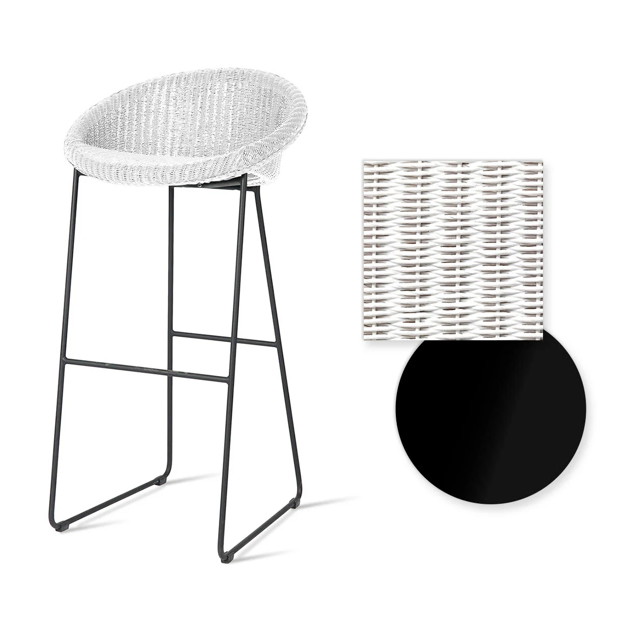 Joe Indoor Bar Stool Black Sled Base - Image 10