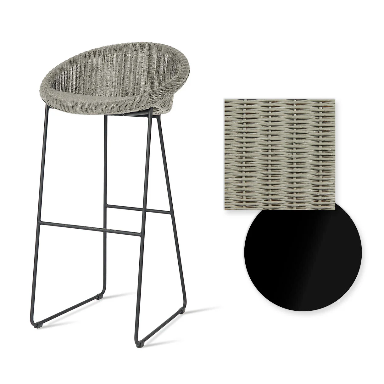Joe Indoor Bar Stool Black Sled Base - Image 14
