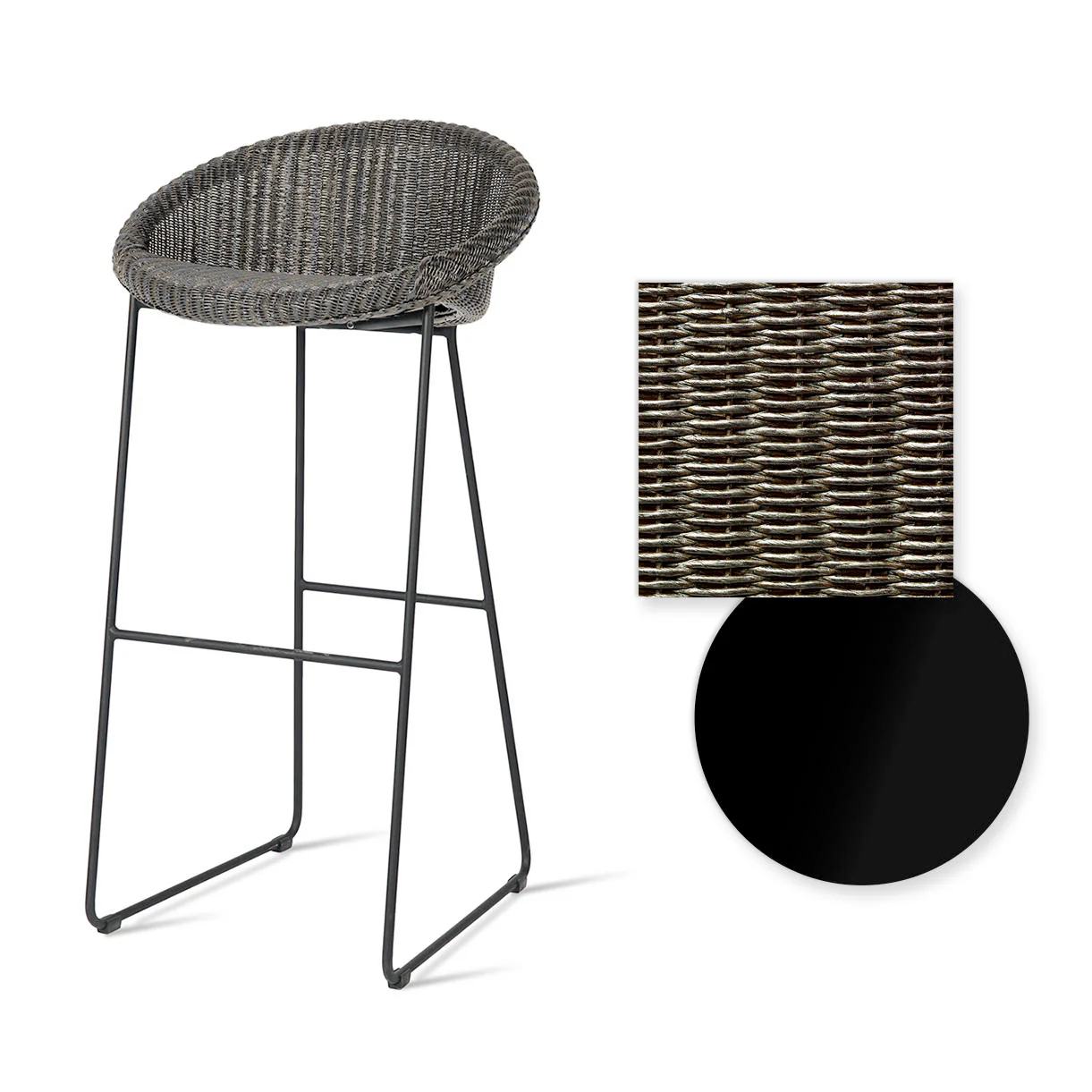 Joe Indoor Bar Stool Black Sled Base - Image 19