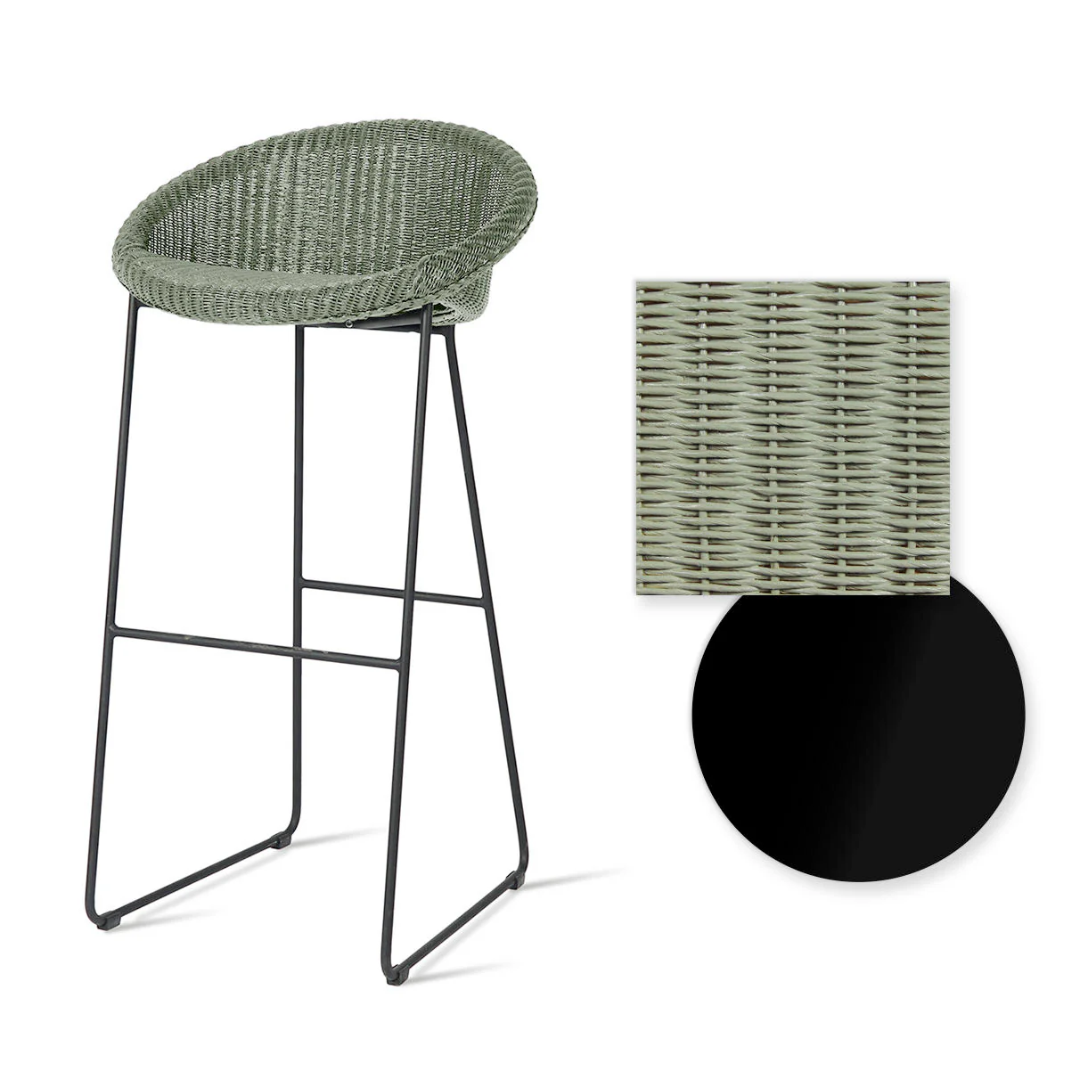 Joe Indoor Bar Stool Black Sled Base - Image 20