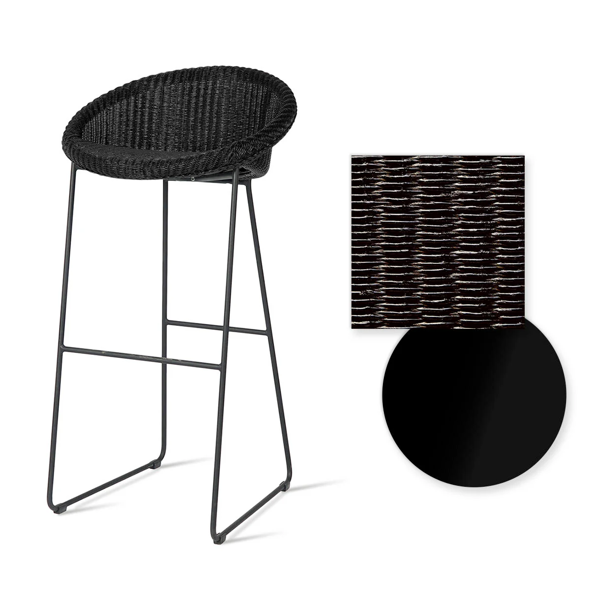 Joe Indoor Bar Stool Black Sled Base - Image 22