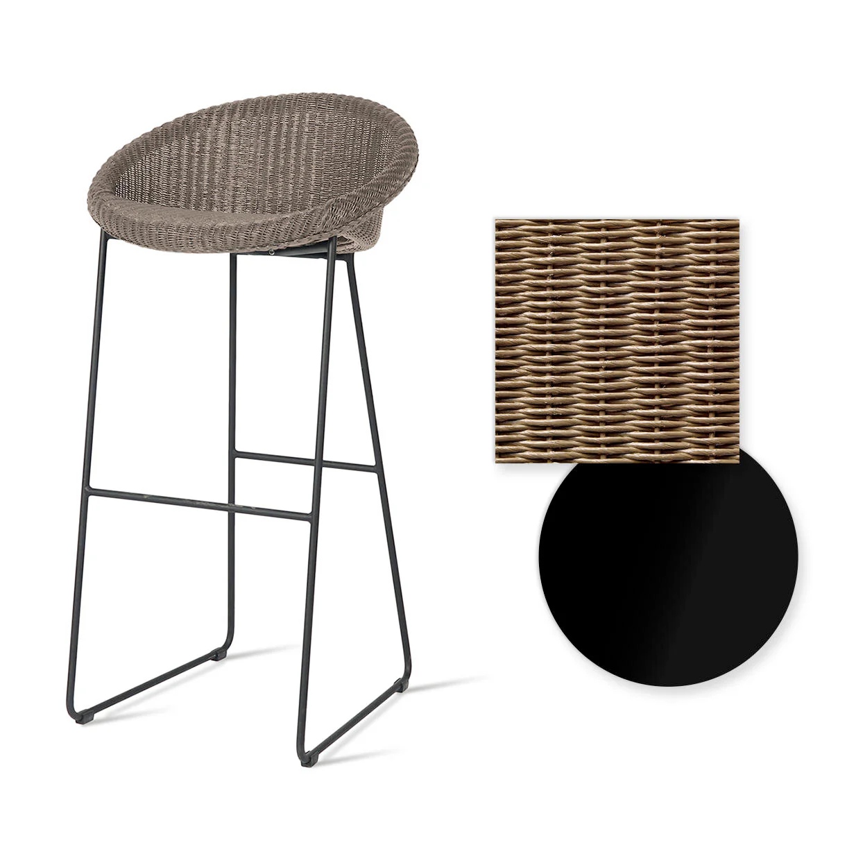 Joe Indoor Bar Stool Black Sled Base - Image 23