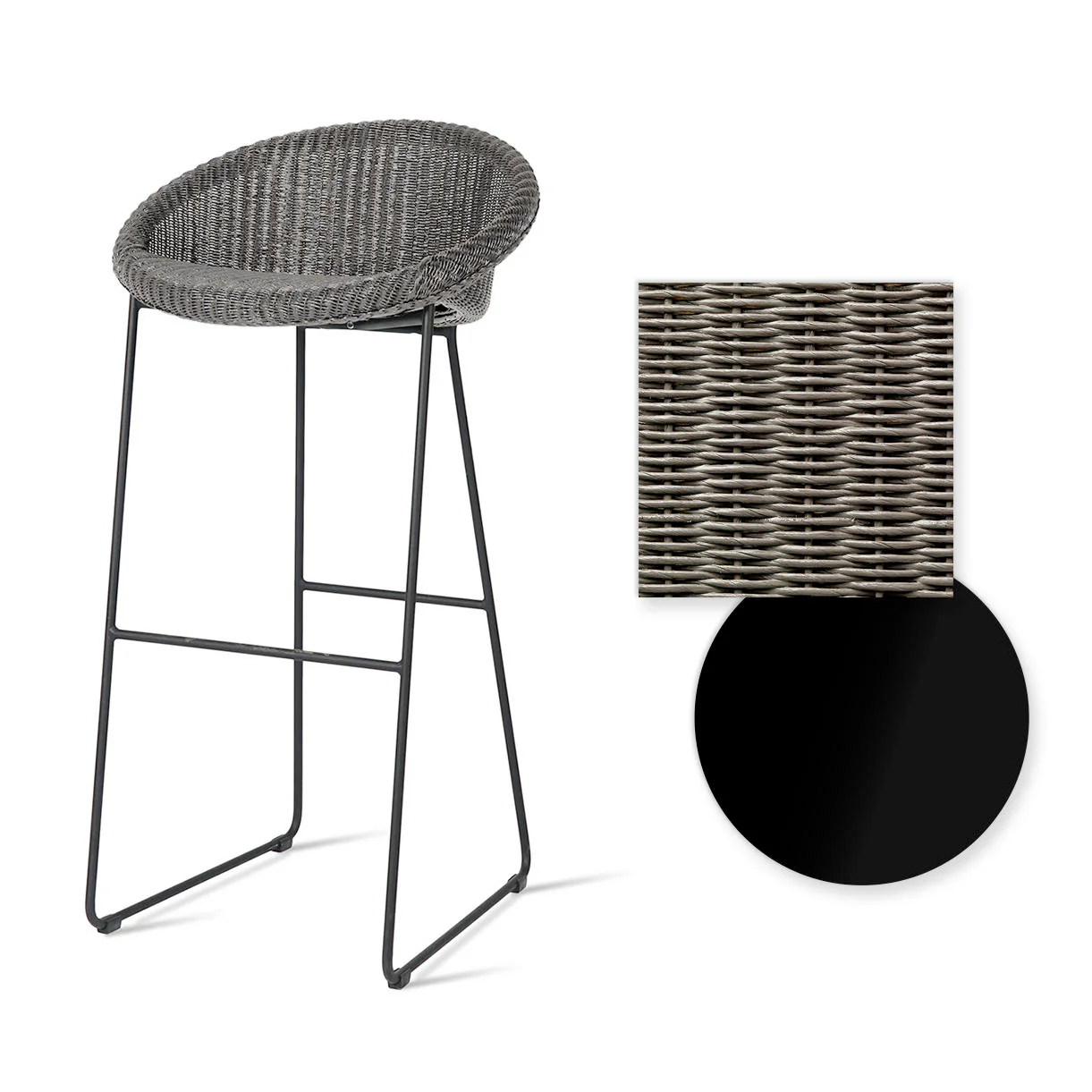 Joe Indoor Bar Stool Black Sled Base - Image 24