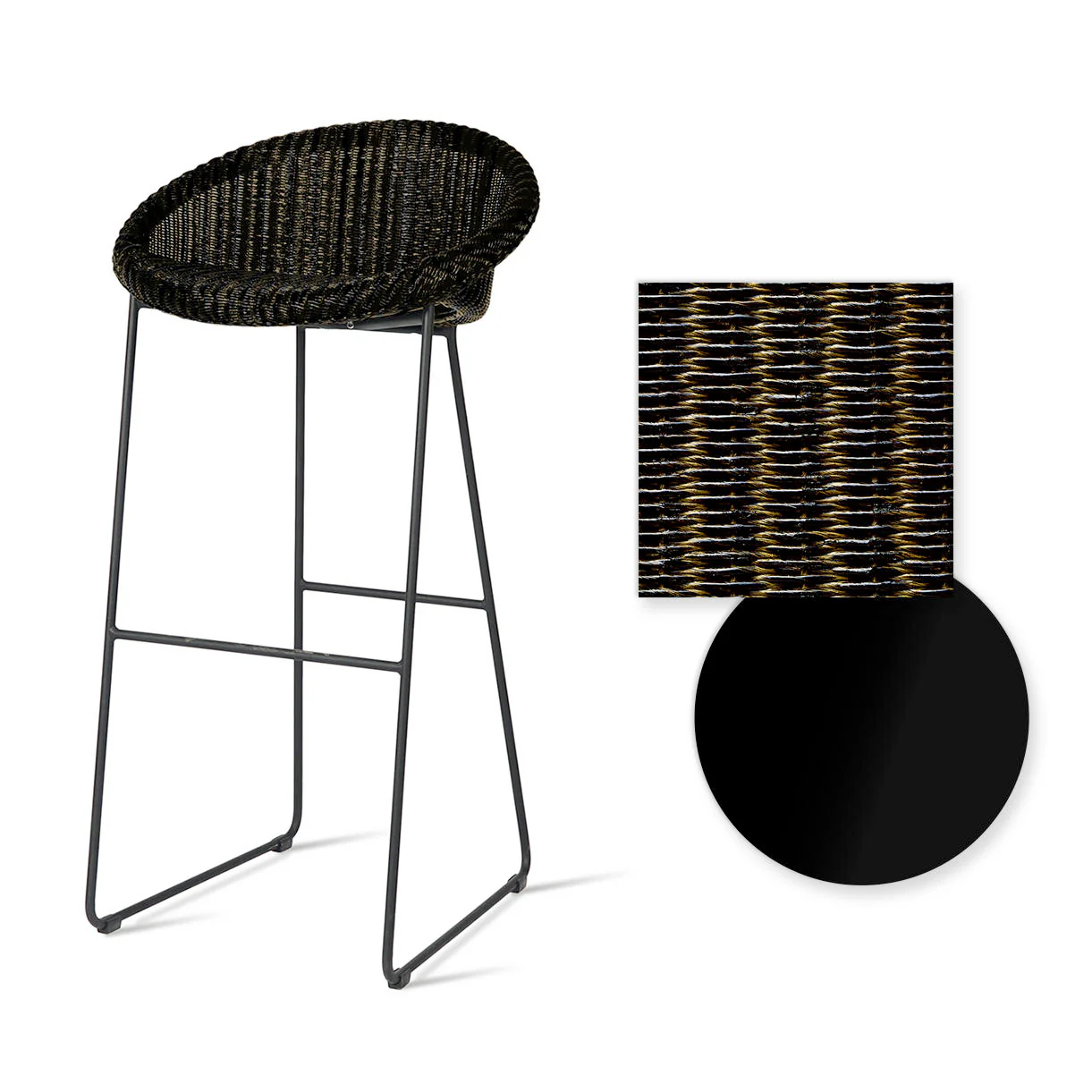 Joe Indoor Bar Stool Black Sled Base - Image 26