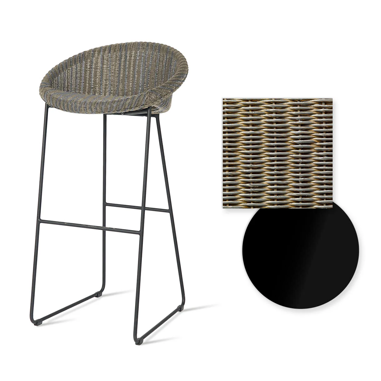 Joe Indoor Bar Stool Black Sled Base - Image 8