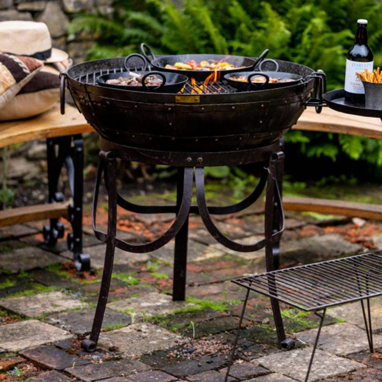 Kadai Firebowl Set with High and Low Stand - Image 3