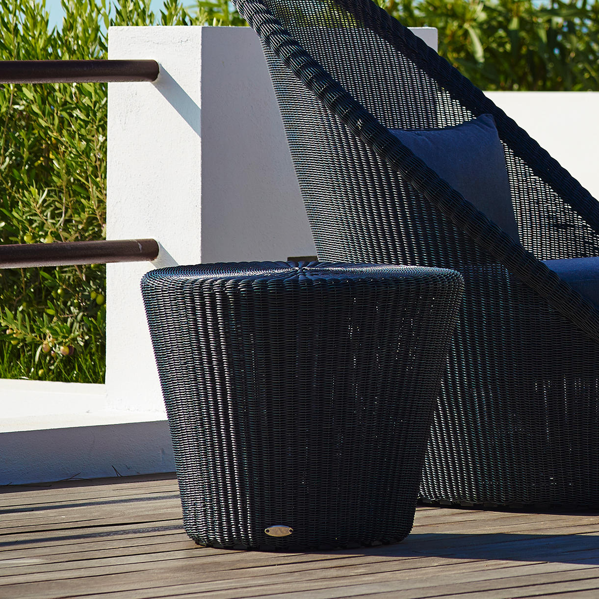 Kingston Woven Small Stool / Side Table - Image 3