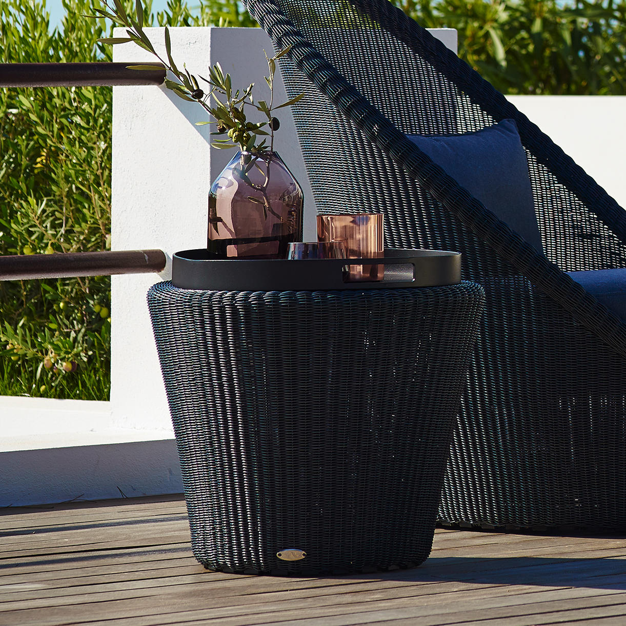 Kingston Woven Small Stool / Side Table - Image 5