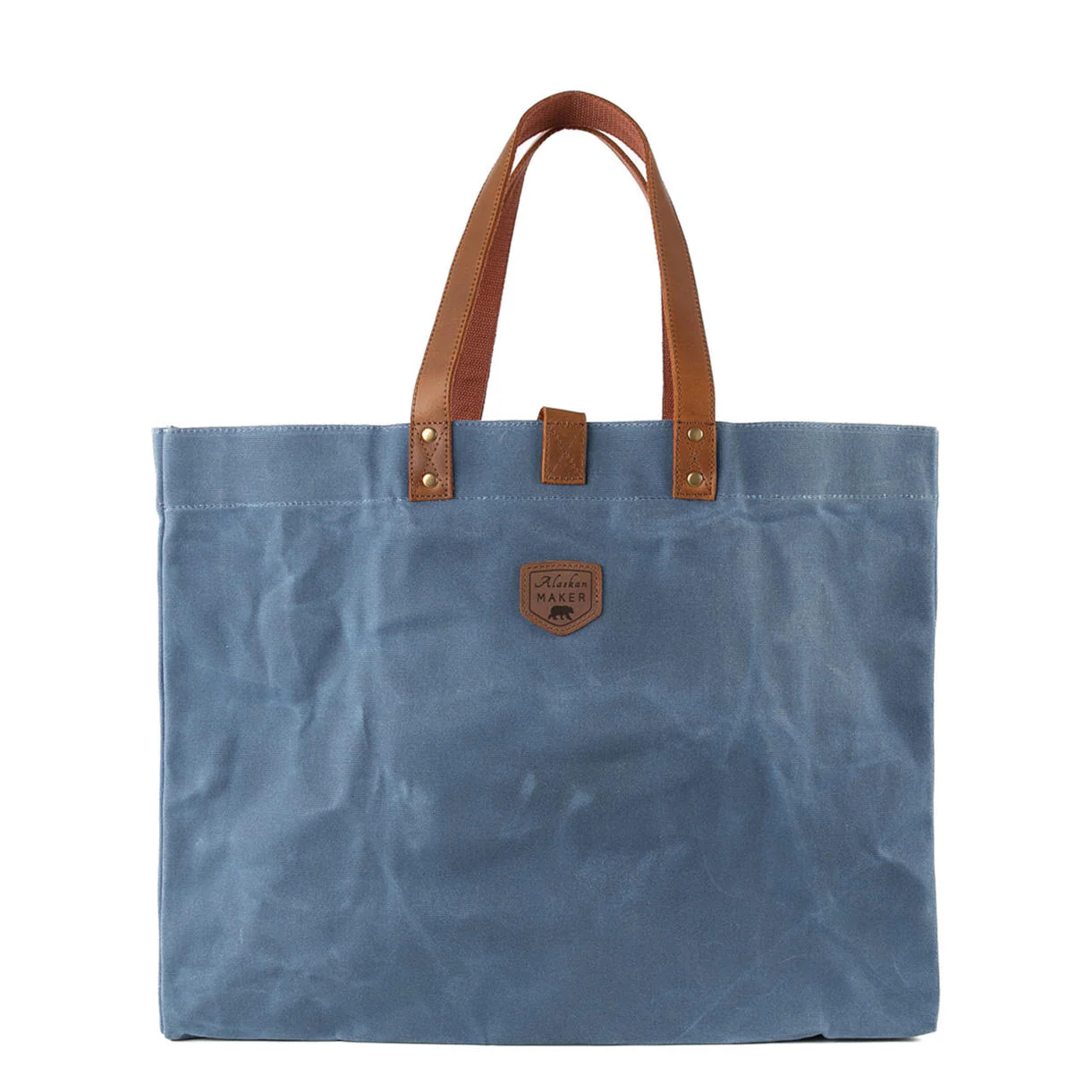Large Waxed Canvas East West Bags - Image 10