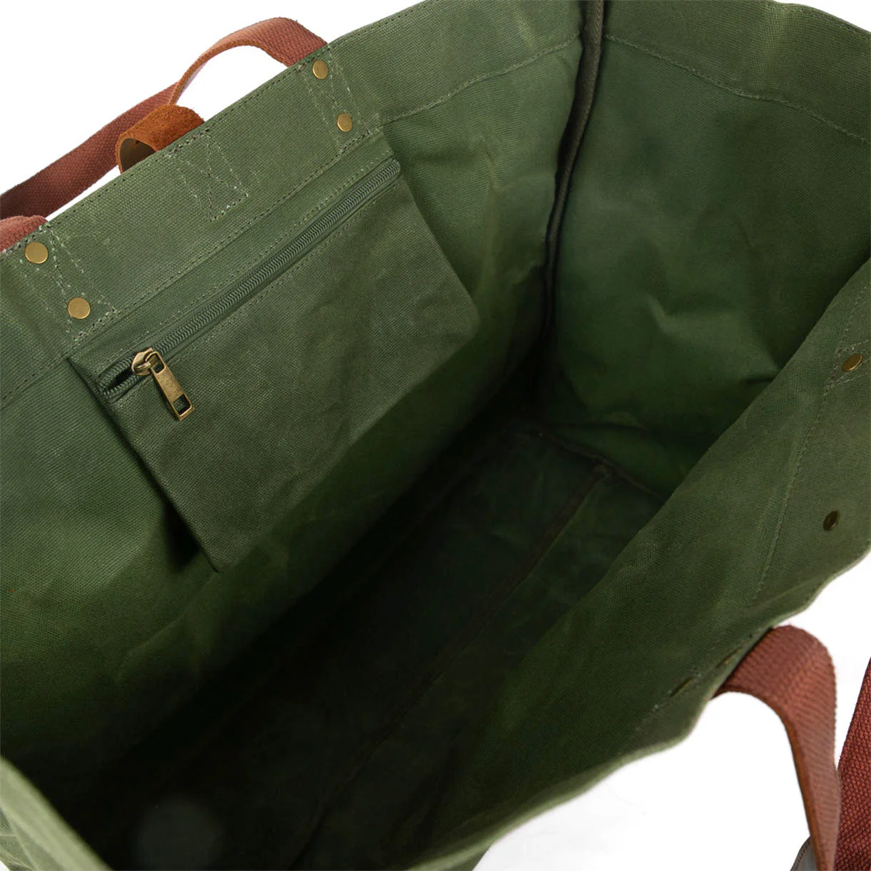 Large Waxed Canvas East West Bags - Image 4