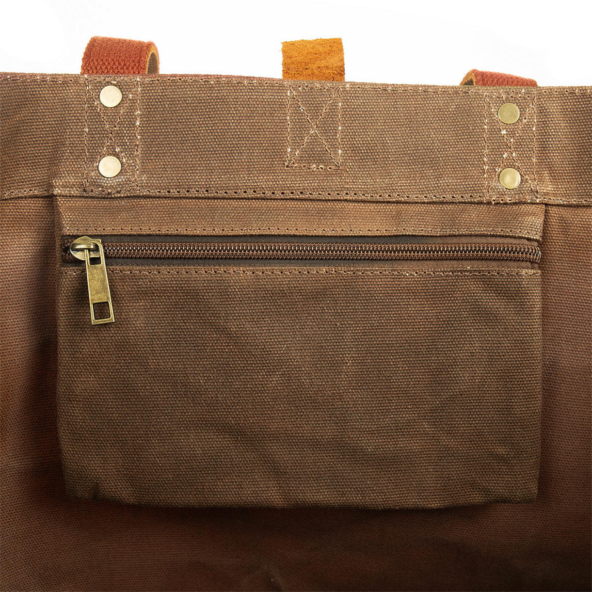 Large Waxed Canvas East West Bags - Image 5