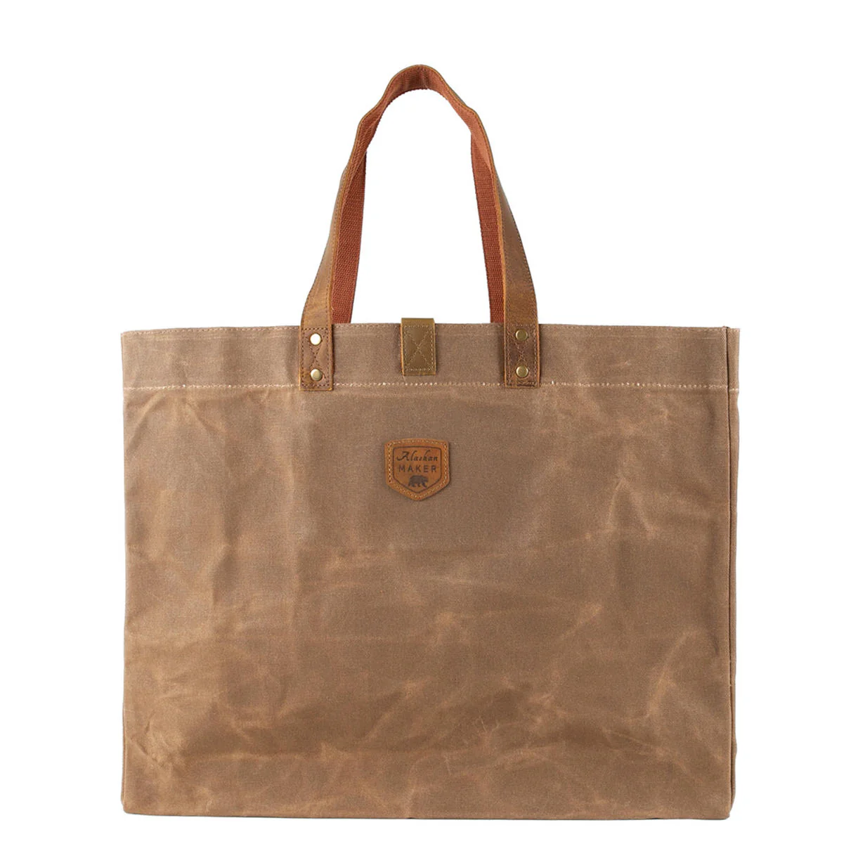 Large Waxed Canvas East West Bags - Image 6